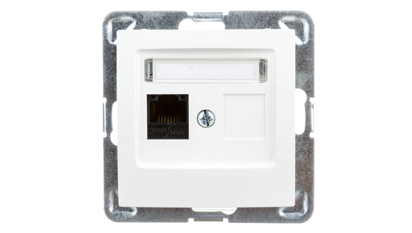IMPRESJA Gniazdo komputerowe pojedyncze RJ45 kat.5e MMC ecru GPK-1Y/K/m/27