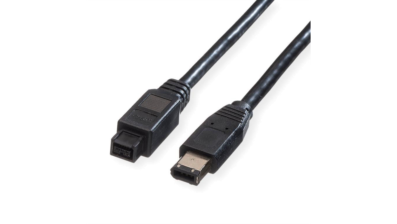 Kabel ROLINE IEEE 1394b / IEEE 1394, 9/6-stykowy, czarny, 1,8 m