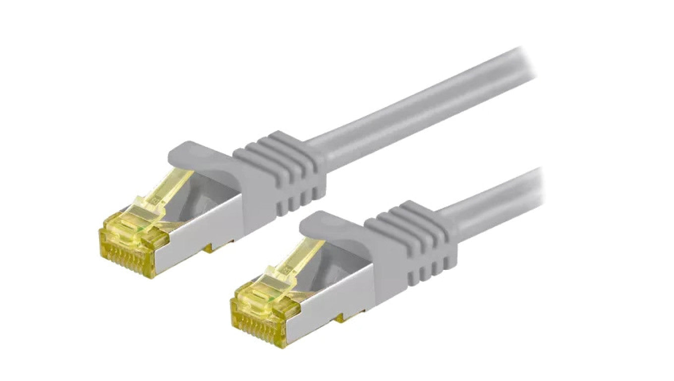 Patch cord S/FTP 6a linka Cu LSZH szary 20m 26AWG 91657