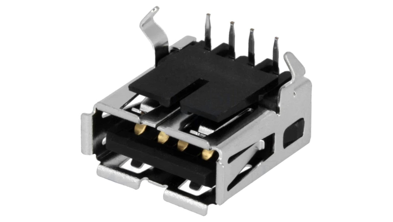 Gniazdo USB A na płytkach drukowanych THT 4-PIN kąt 90 1903814-1