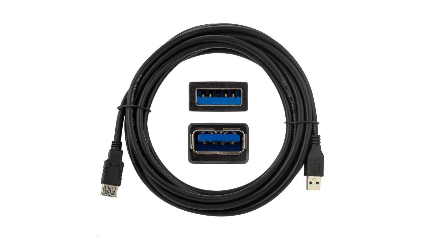 NEKU Kabel przedłużacz USB 3.0 A (wtyk / gniazdo) czarny 5m