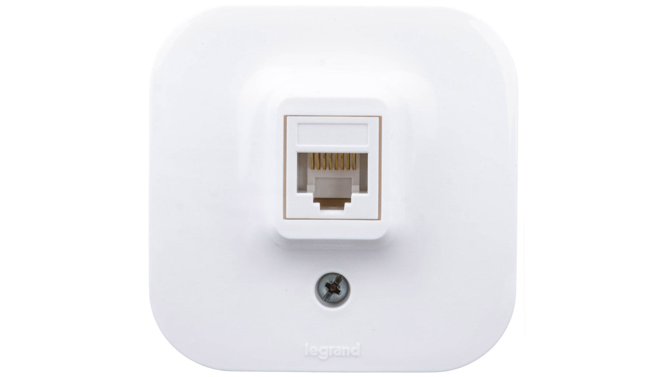 FORIX Gniazdo komputerowe pojedyncze RJ45 kat.5e UTP białe 782424