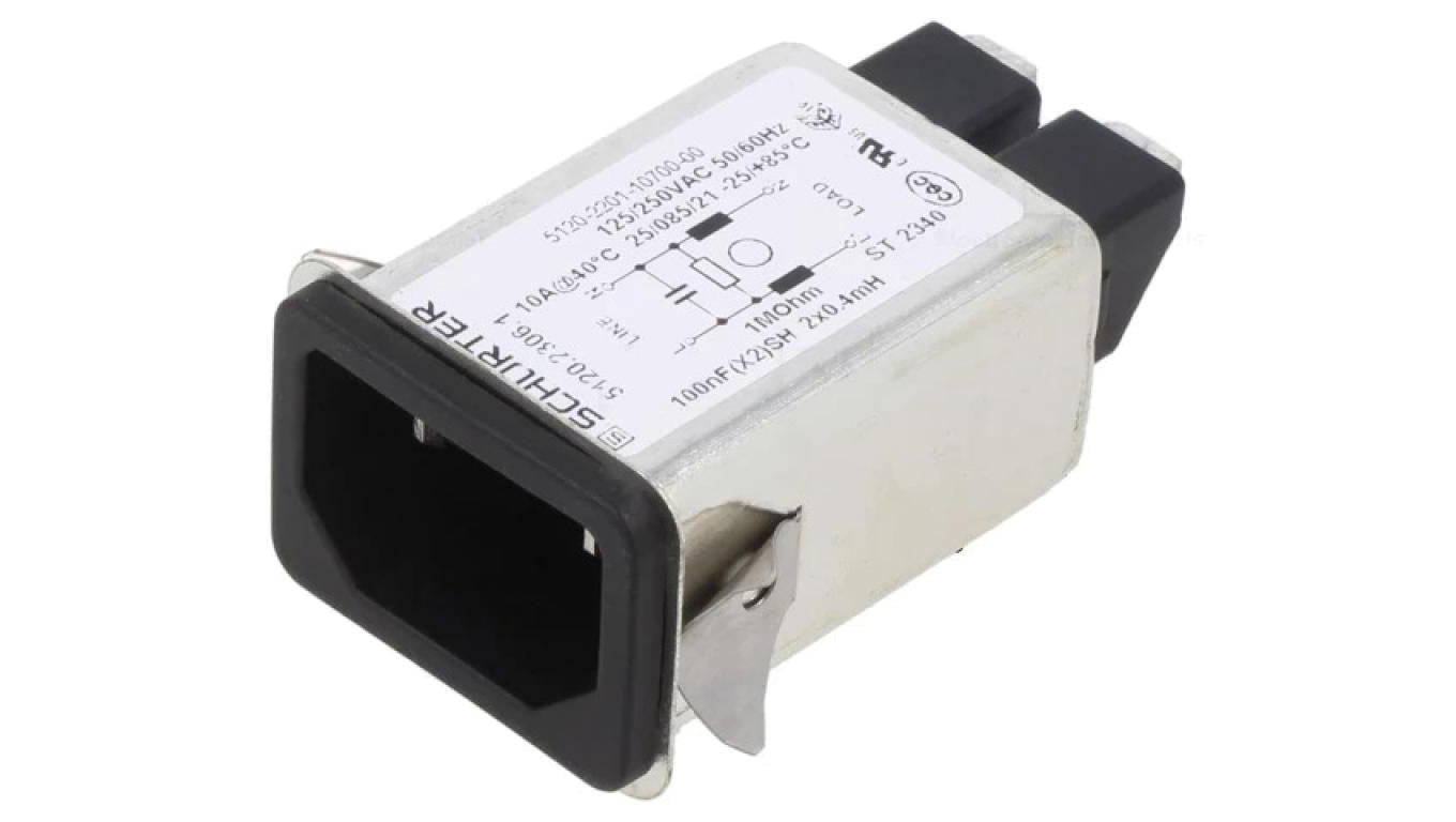 Złącze zasilające AC gniazdo męskie 10A 250VAC IEC 60320 5120.2306.1