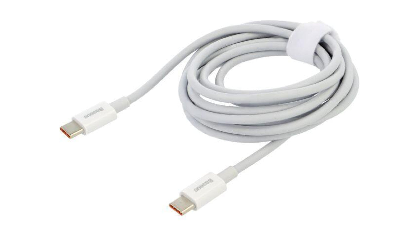 Kabel USB C wtyk z obu stron 2m biały 100W CATYS-C02