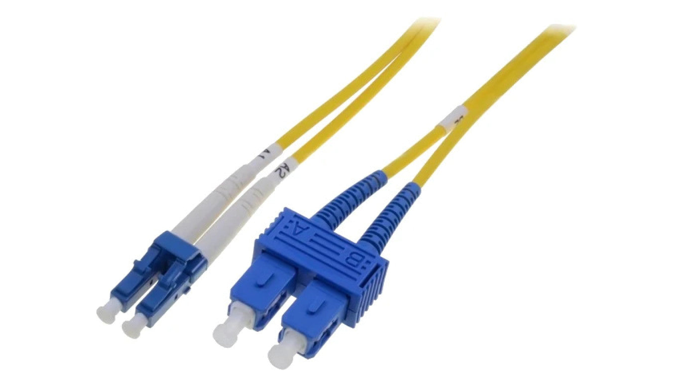 Patch cord światłowodowy OS2 LC/UPC,SC/UPC 5m LSZH żółty DK-2932-05