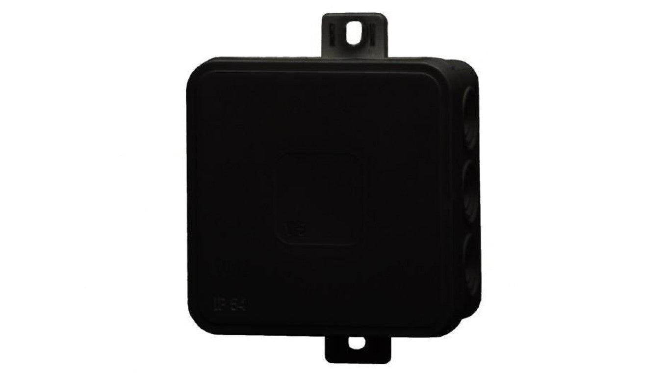 Puszka hermetyczna V5, termoplast 75x75x41 IP54, czarna - klik, 12 osłabień