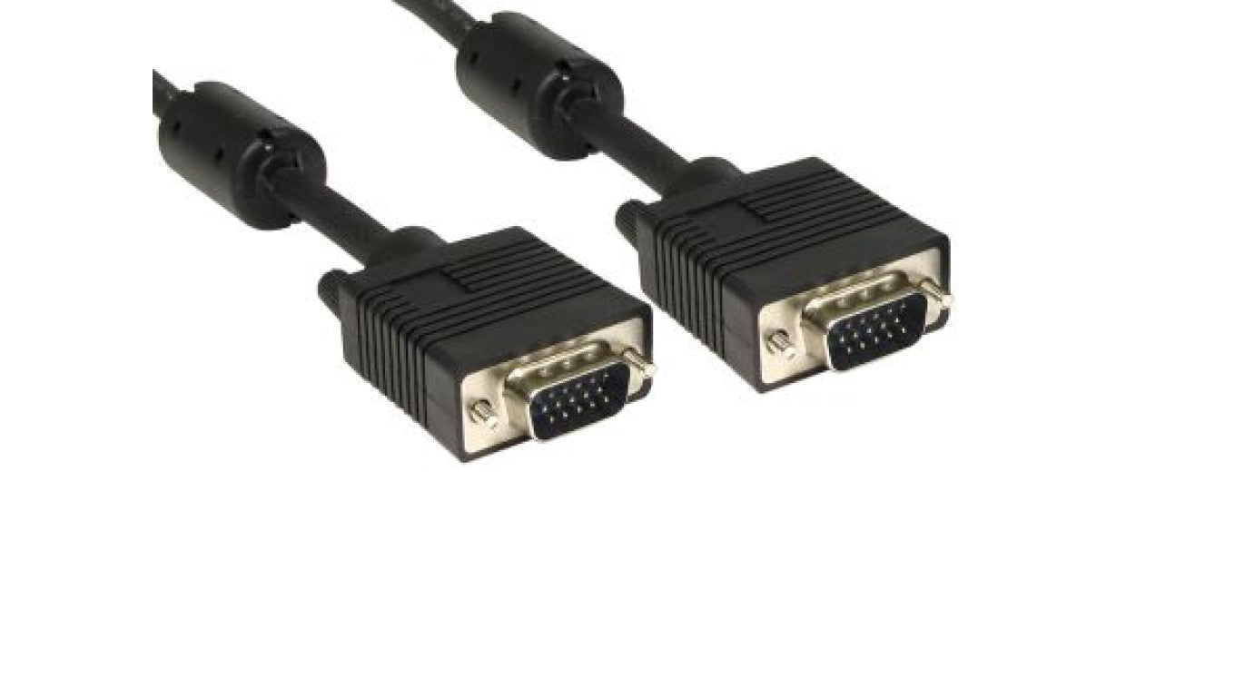 Zespół cyfrowych kabli wideo i monitorowych 2m Męskie złącze VGA/SVGA to Męskie złącze VGA/SVGA Czarny