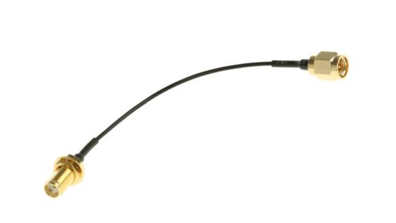 Kabel koncentryczny, RF, Czarny Wtyk SMA Gniazdo SMA 100mm, RS PRO Z zakończeniem