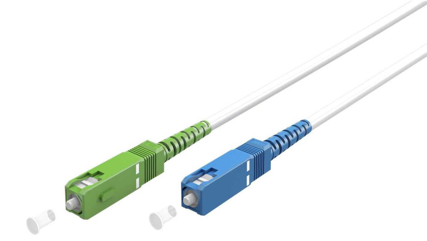 Kabel światłowodowy (FTTH), Singlemode (OS2) White, biały (Simplex), 10 m - Długość kabla 10 m