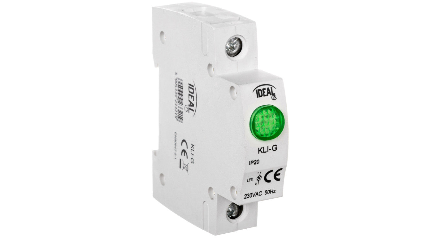 Lampka modułowa 1-fazowa zielona LED KLI-G 230V AC 23321