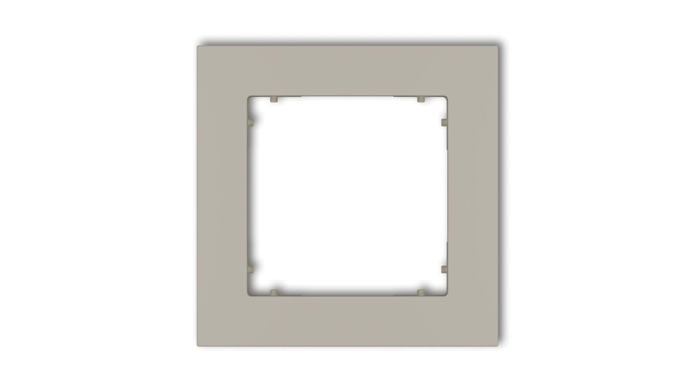 MINI Ramka uniwersalna pojedyncza kwadratowa z tworzywa taupe 60MR-1