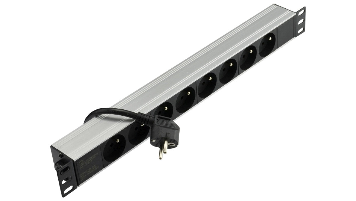 Listwa zasilająca RACK 19 1U 8 gniazd NEKU 1,8m