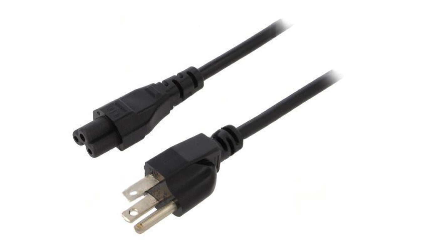 Kabel: 3x18AWG, IEC C13 żeński,NEMA 5-15 (B) wtyk, 1,8m LT-202+501 SVT 18/3 105C BLK 1.8M