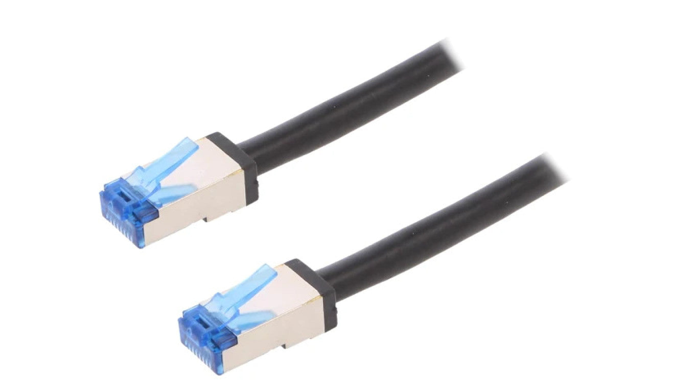 Patch cord S/FTP 6a linka Cu PE czarny 5m 26AWG CQ7073S