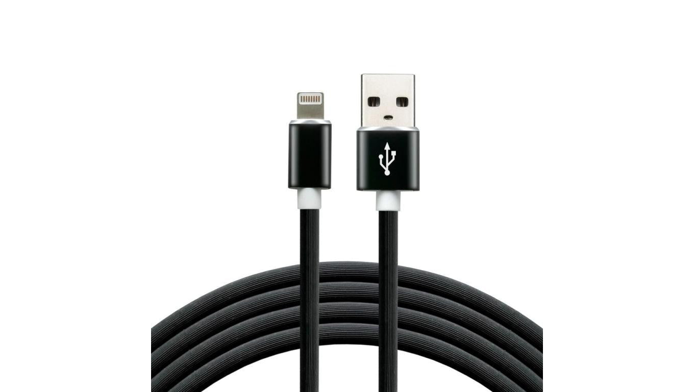 Kabel przewód silikonowy USB - Lightning / iPhone everActive CBS-1IB 100cm z obsługą szybkiego ładowania do 2,4A czarny