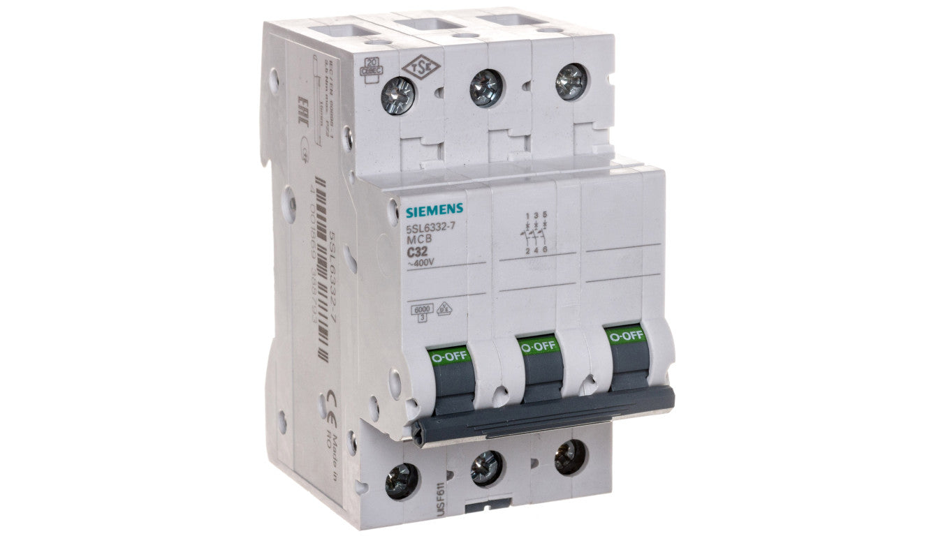 Wyłącznik nadprądowy 3P C 32A 6kA AC SENTRON 5SL6332-7