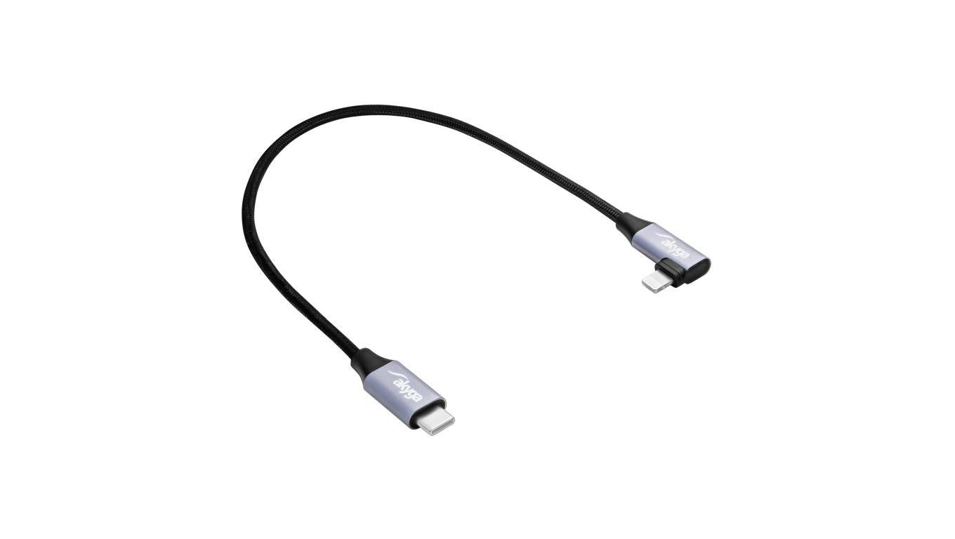 Kabel USB Akyga AK-USB-55 USB type C (m) / Lightning (m) kątowy ver. 2.0 30W 0.3m
