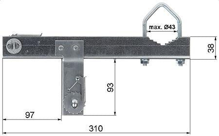 Obejma kominowa OK-43T13 + taśma stalowa