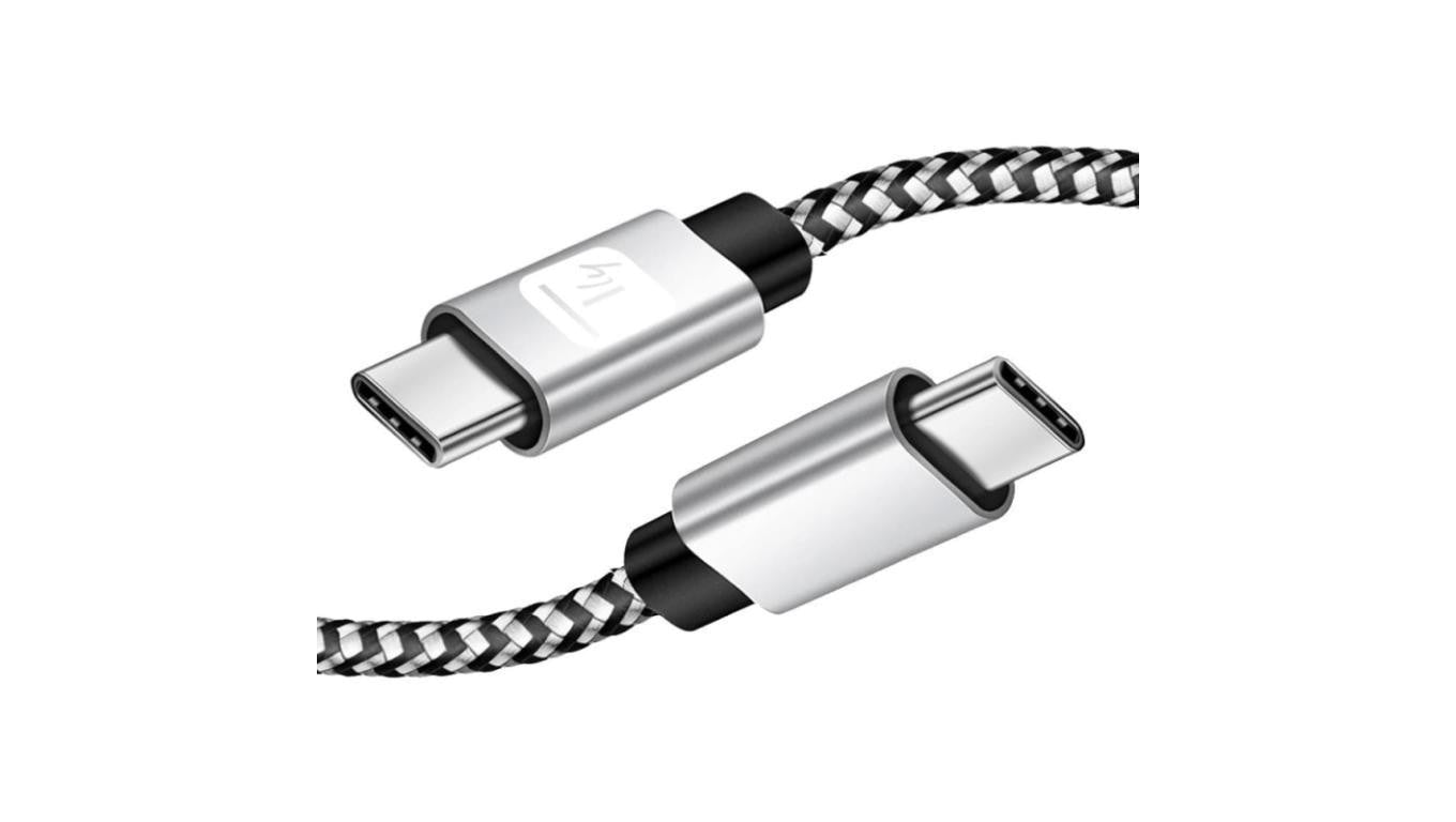 Kabel USB 2.0 USB-C na USB-C m/m 3A czarno-szary oplot ICOC MU2CC-005-AL /0,5 m/