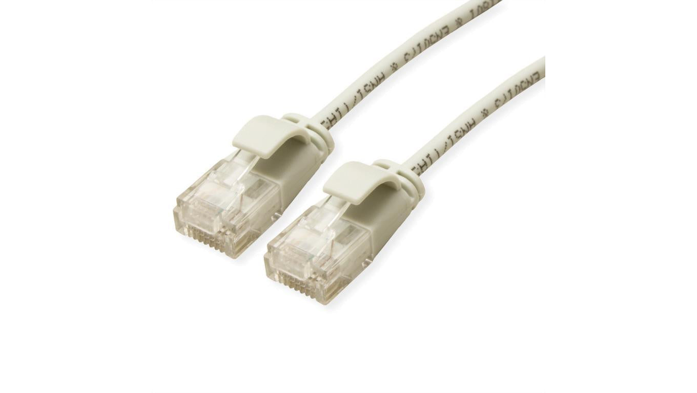 ROLINE UTP Data Center Patch Cord Cat.6A (Class EA), LSOH, bardzo cienki, szary, 1 m