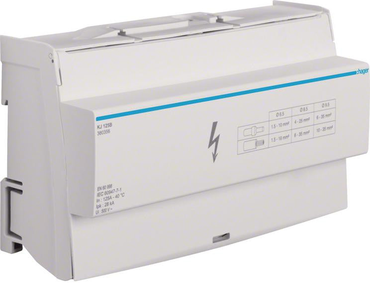 Blok rozdzielczy 4-polowy In=125 A Hager KJ125B