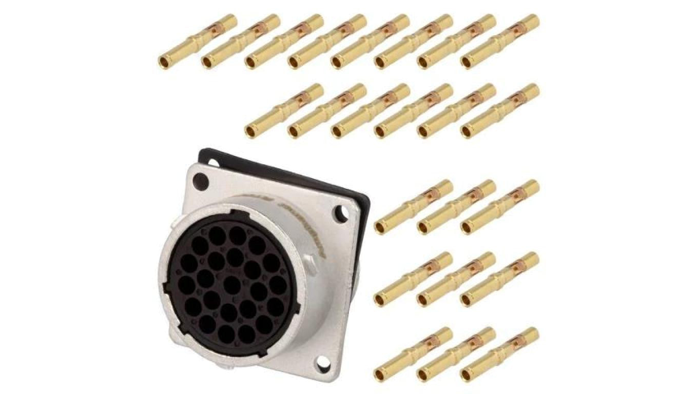 Złącze okrągłe gniazdo kołnierz (4 otwory),na panel 23-PIN RT001823SNH-K
