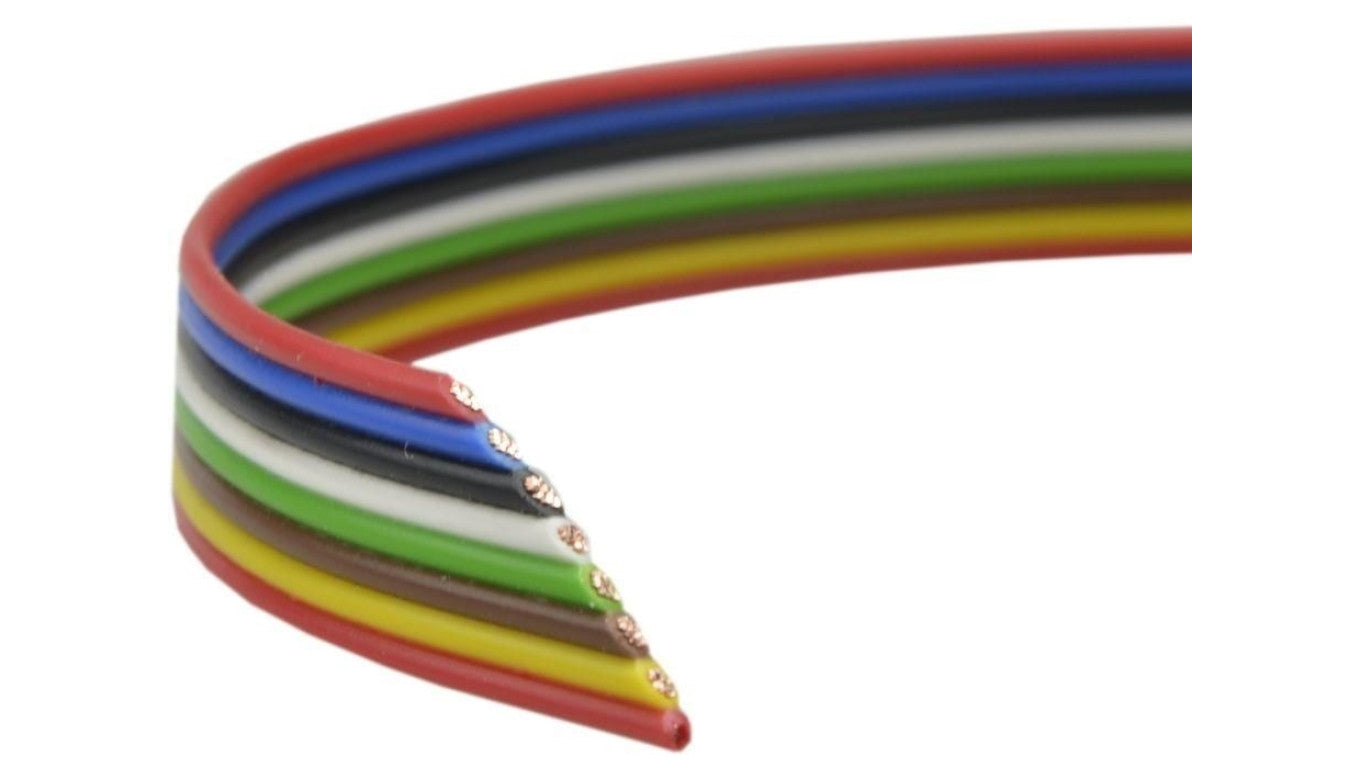 Przewód wstążkowy montażowy TLWY 10x0,35 150V kolorowy Technokabel /50m/07.3013.0050