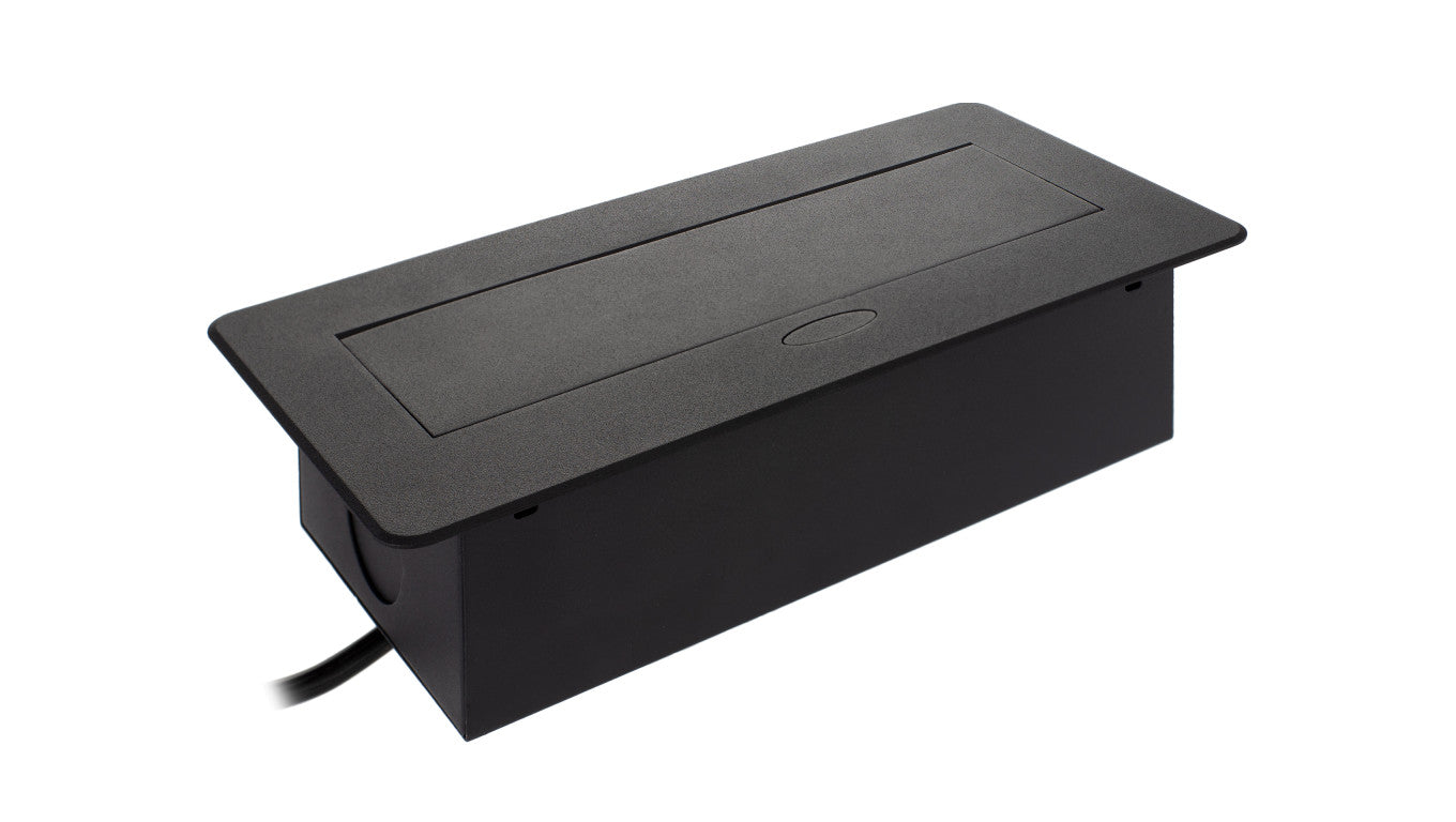 Gniazdo meblowe, blatowe 3x2P+Z 1,5m czarne KOMBI BOX