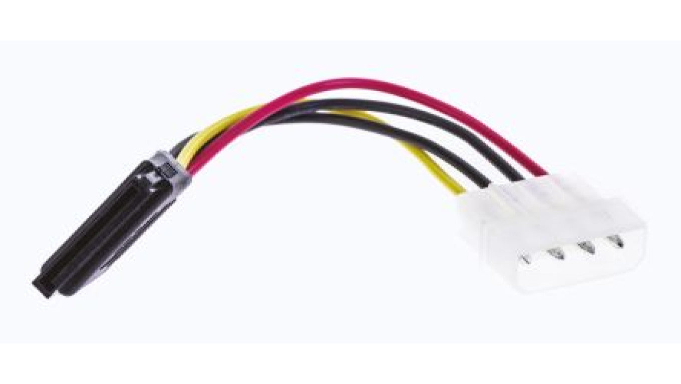 Kabel SATA, Zespół kabla połączeniowego, 4 styki Molex - SATA, 150mm, Czarny/Czerwony/Żółty