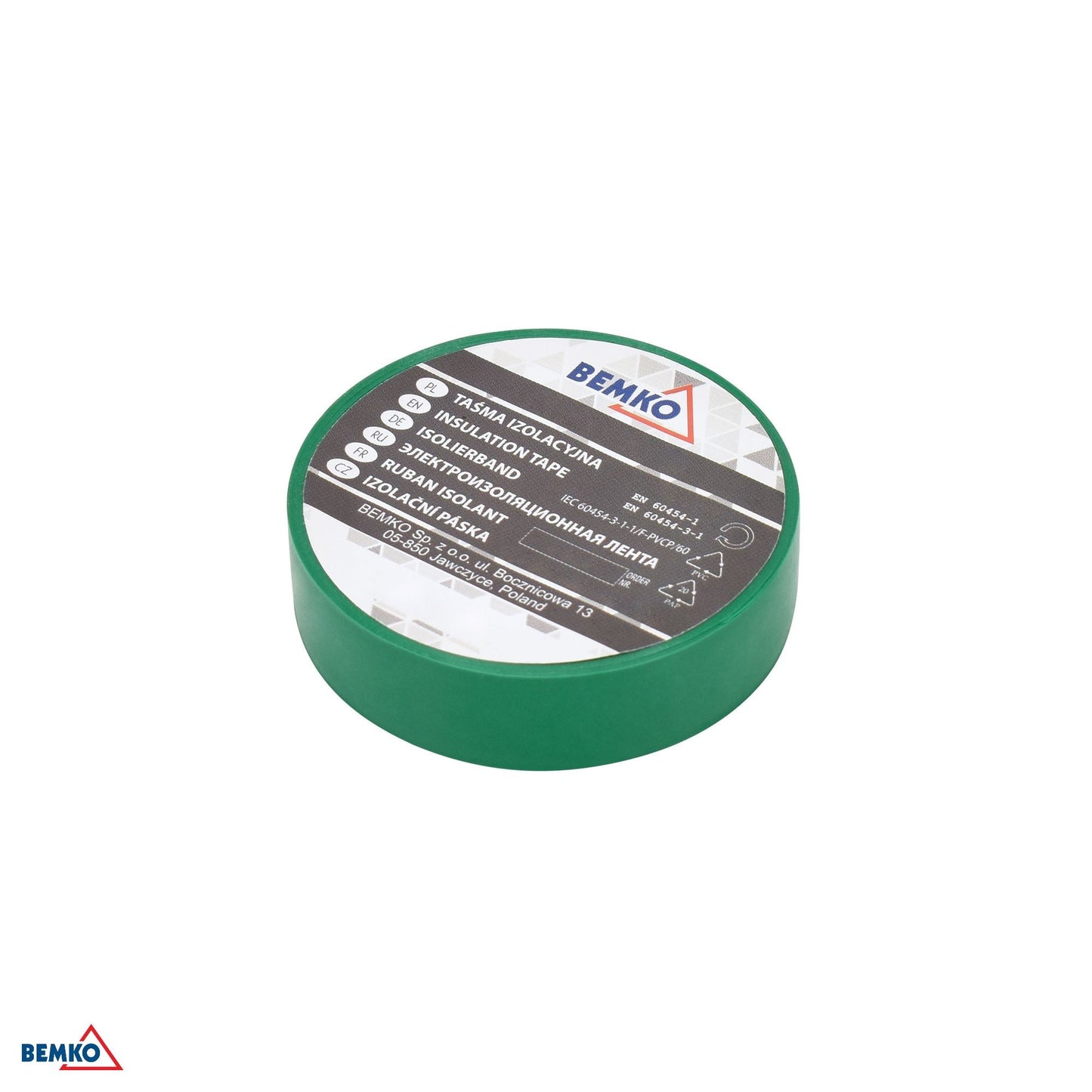 Taśma izolacyjna 15x10m zielona/GREEN