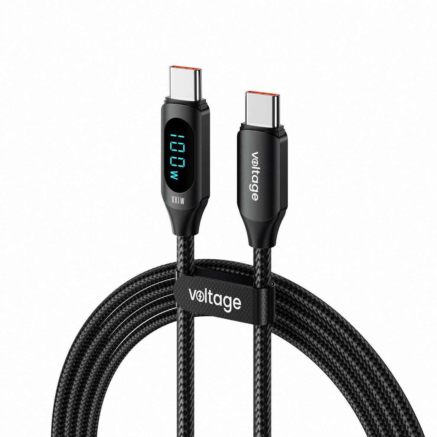 Kabel USB-C / USB-C Voltage PowerDisplay 100W PD 100cm czarny