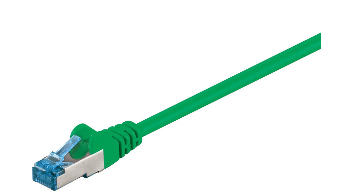 CAT 6AKabel łączący, S/FTP (PiMF), Zielony - Długość kabla 10 m
