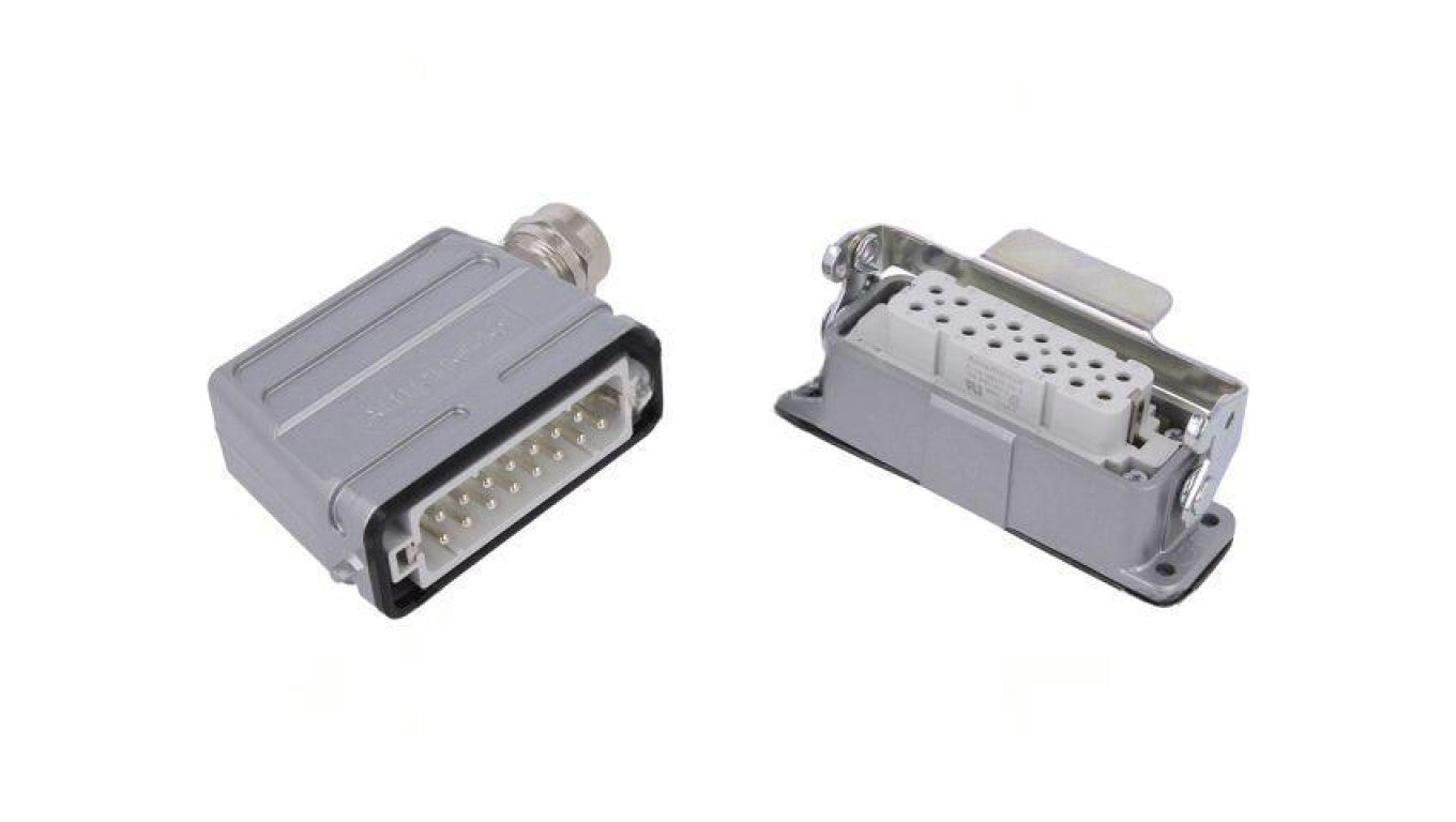 Złącze HDC męskie + żeńskie 14A 250V -PIN 16 16+PE z dławnicą C14610E0169214