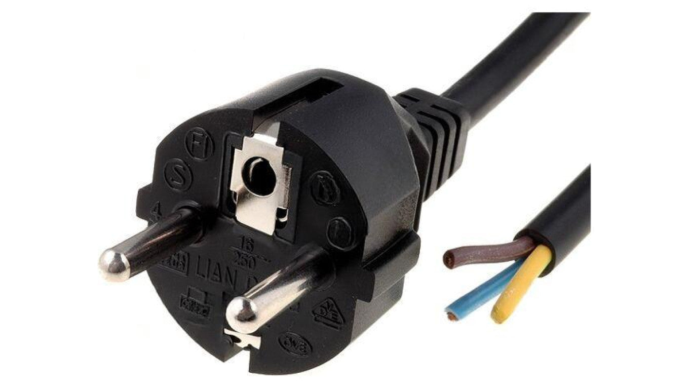 Kabel: 3x1mm2, CEE 7/7 (E/F) wtyk, 3m, 10A LT312 H05VV-F 3X1.0 3.0M BLK