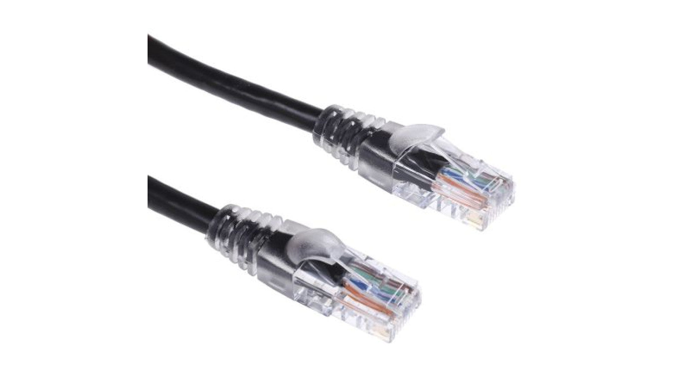 Kabel kat. 5e U/UTP Czarny 1m