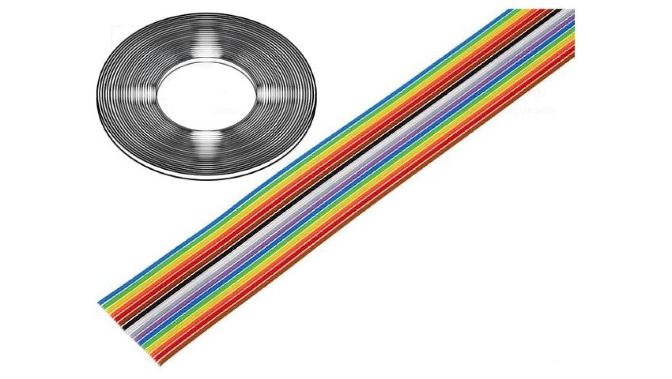 Przewód: wstążkowy 16x28AWG 1,27mm linka Cu nieekranowany PVC DS1058-16M28-30.5