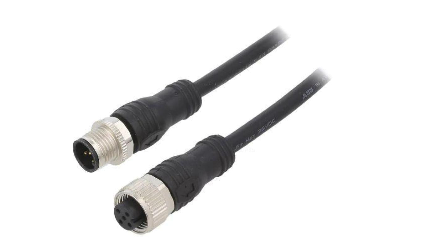 Przewód przyłączeniowy M12 PIN: 5 10m wtyk max.80C PVC 36VDC 2TLA020056R2300