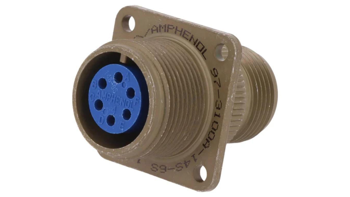 Złącze okrągłe -PIN 6 rozmiar 14S 97 stop aluminium 97-3100A-14S-6S