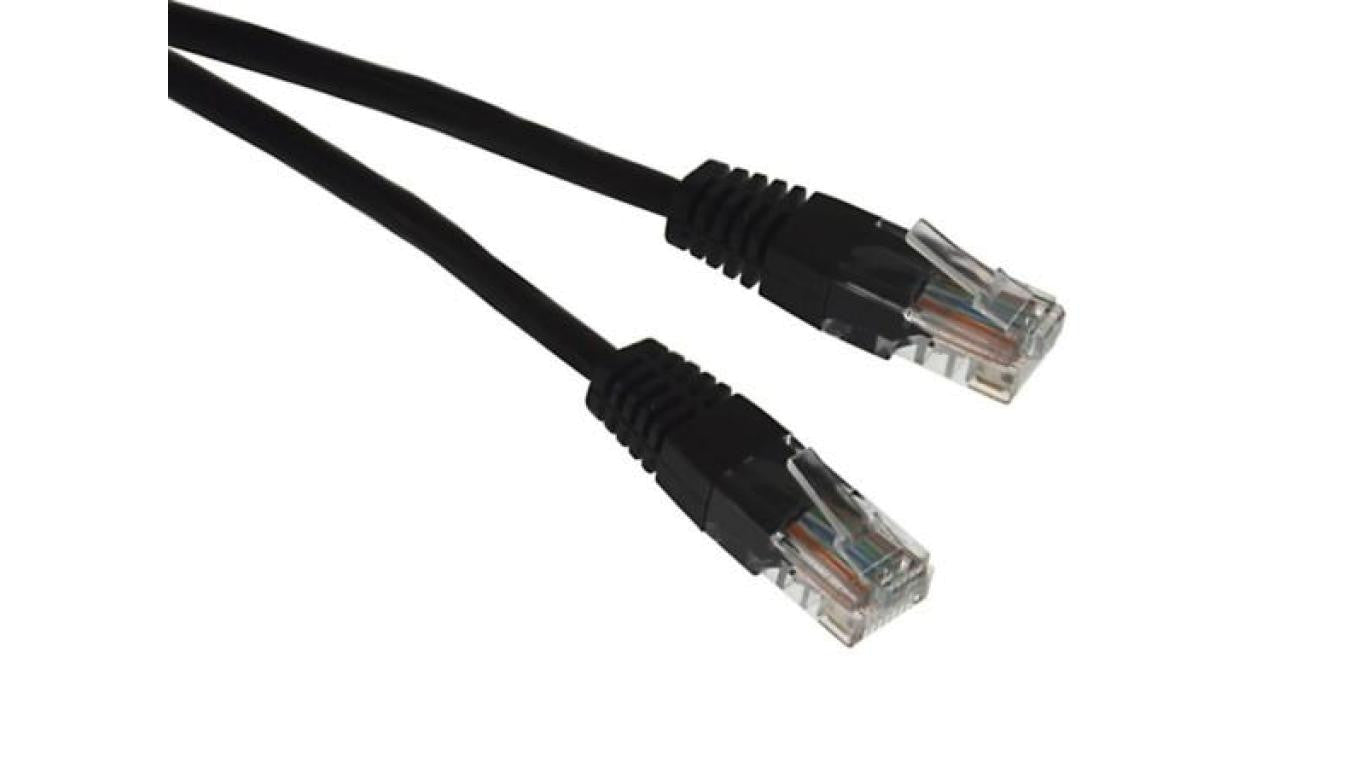 Kabel patchcord UTP5 0,5m czarny