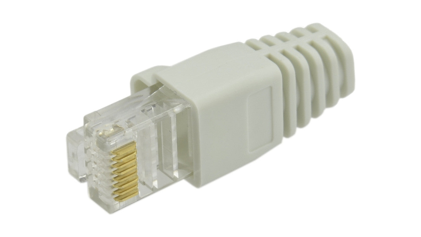 Gumowa osłonka wtyku RJ45 szara WORECZEK 100szt.
