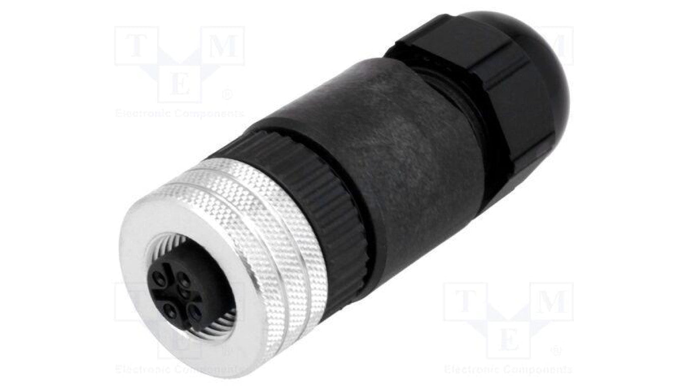 Złącze M12 wtyk PIN 4 żeńskie Micro-Change proste IP67 4A 1200710036