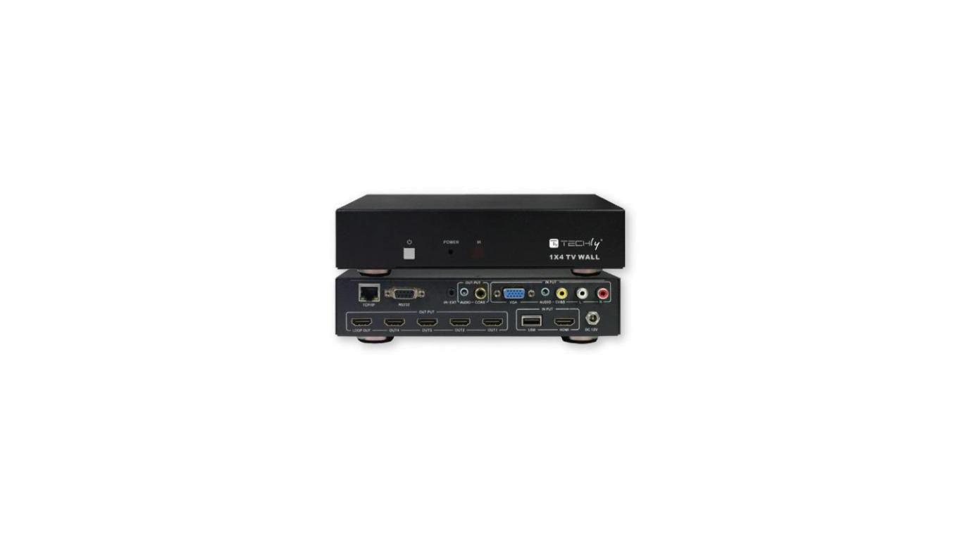 Splitter, rozgałęźnik HDMI 1.3a video wall 1xHDMI na 4xHDMI, czarny IDATA HDMI-MX14