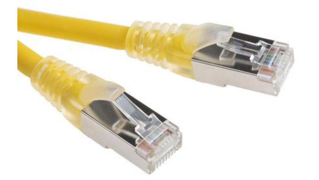Kabel kategorii 6, Żółty, Wtyk RJ45/męski RJ45dł.: 5m, mat. koszulki: LSZH