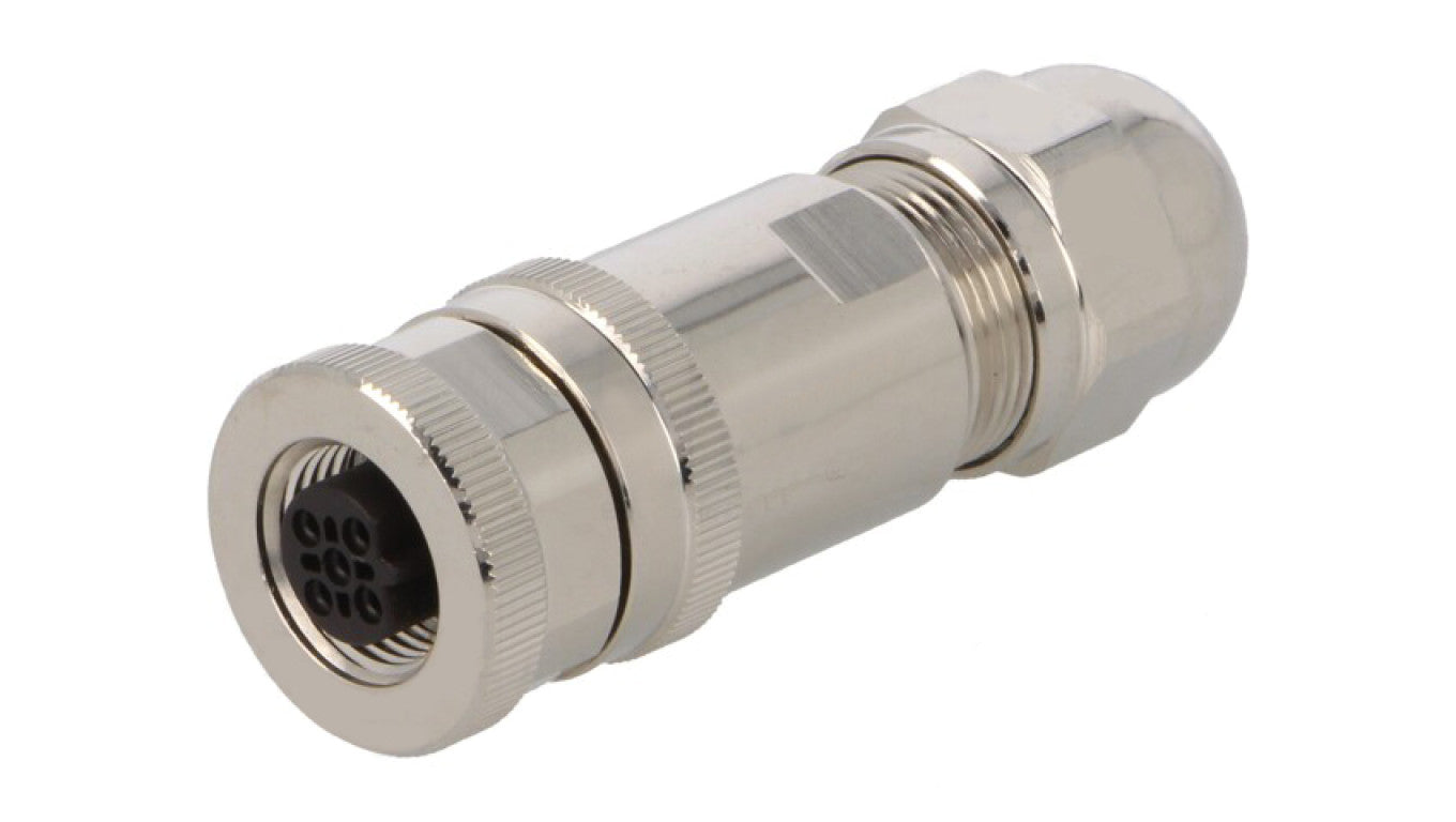 Złącze okrągłe M12 żeńskie proste ekranowane 5-PIN 60V PG9 T4110412051-000