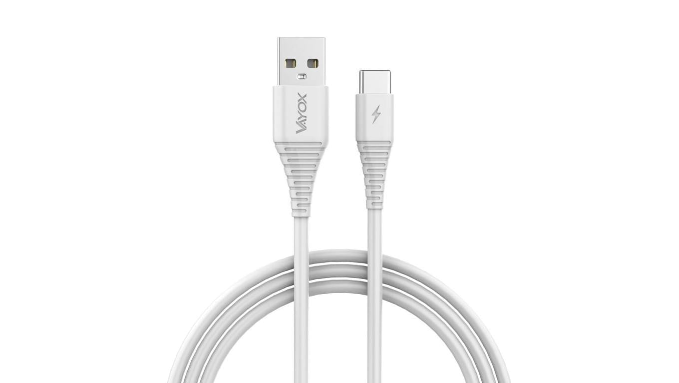 Kabel USB - USB typ C 2m biały VA0289 Vayox