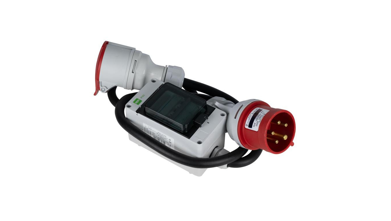 Kabel przedłużacz siłowy 32A/16A 1,5m adapter zmienna faza 2412015/S