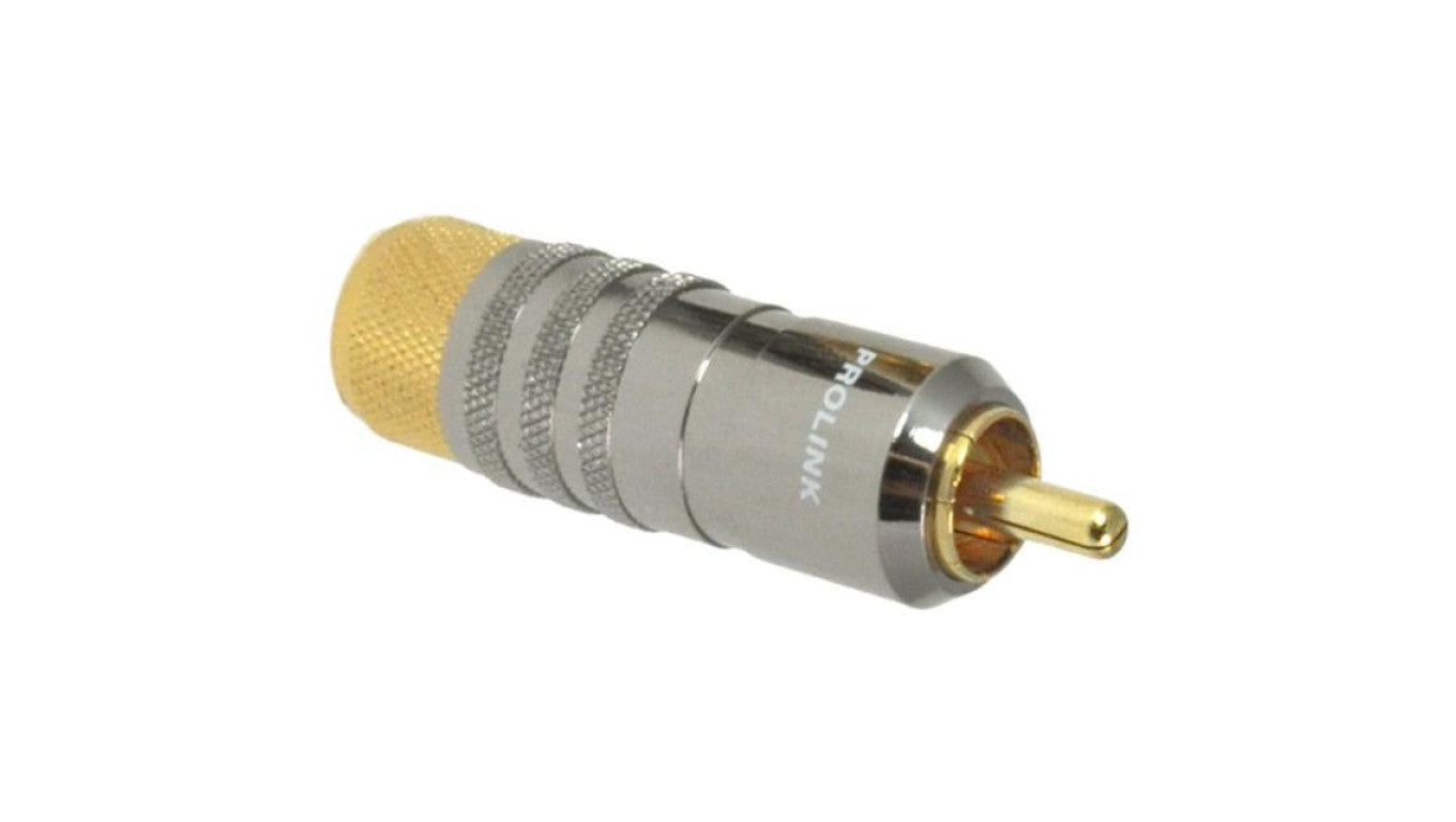 PROLINK Premium TRC-017 Wtyk RCA Cinch na kabel do 6,3mm pozłacany biały