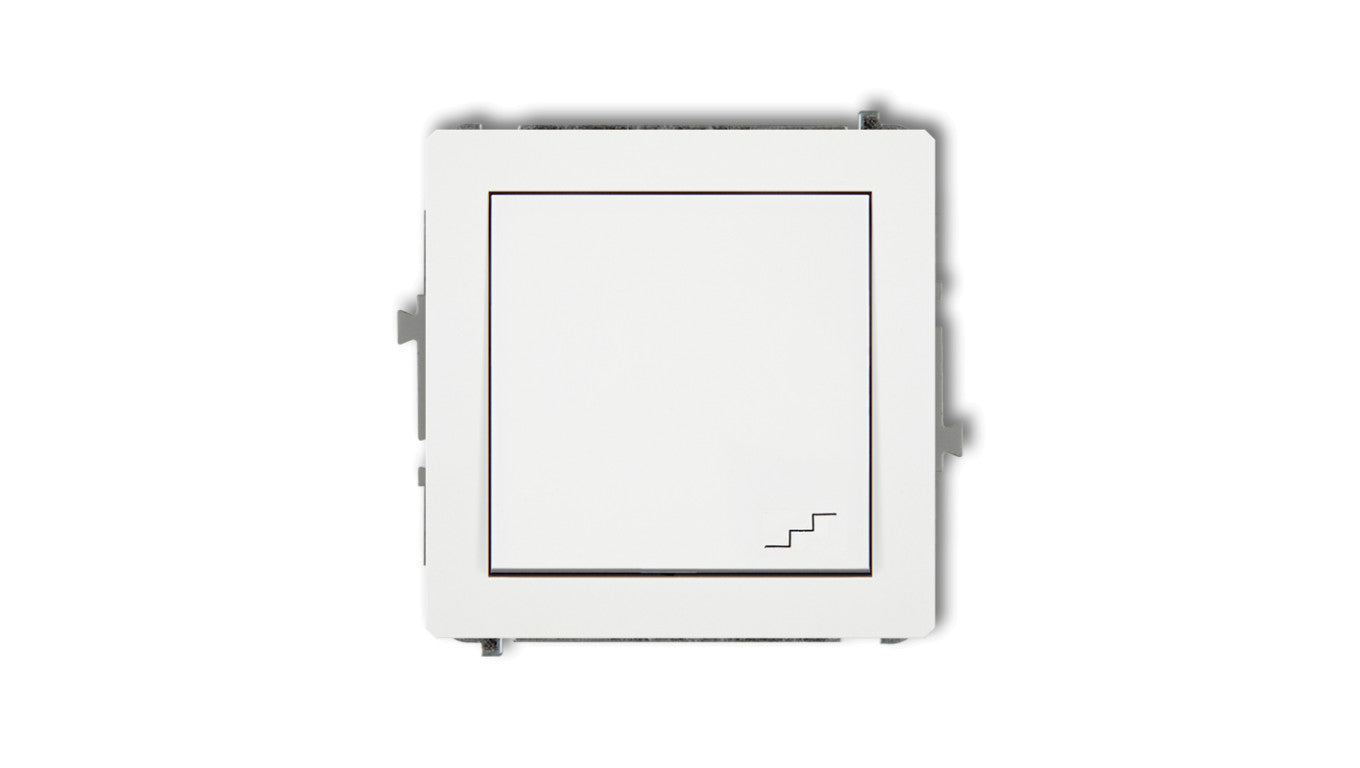 DECO Mechanizm łącznika schodowego, biały mat 25DWP-3
