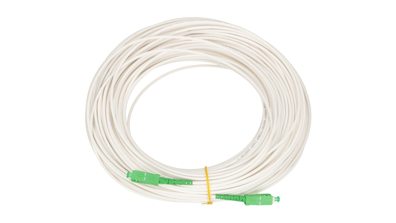 Patchcord LSZH, Jednomodowy, Simplex, G.657A1, 3mm, 30m, biały Extralink SC/APC-SC/APC