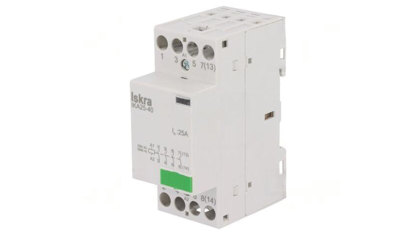 Stycznik 4-biegunowy instalacyjny 25A 230VAC NO x4 IKA 30.046.007